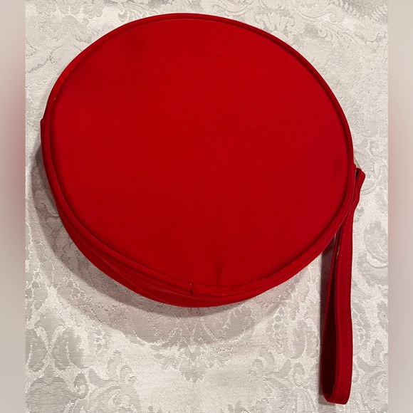 Giorgi Armani Beauty Red Round Cosmetic Pouch New - Picture 4 of 6
